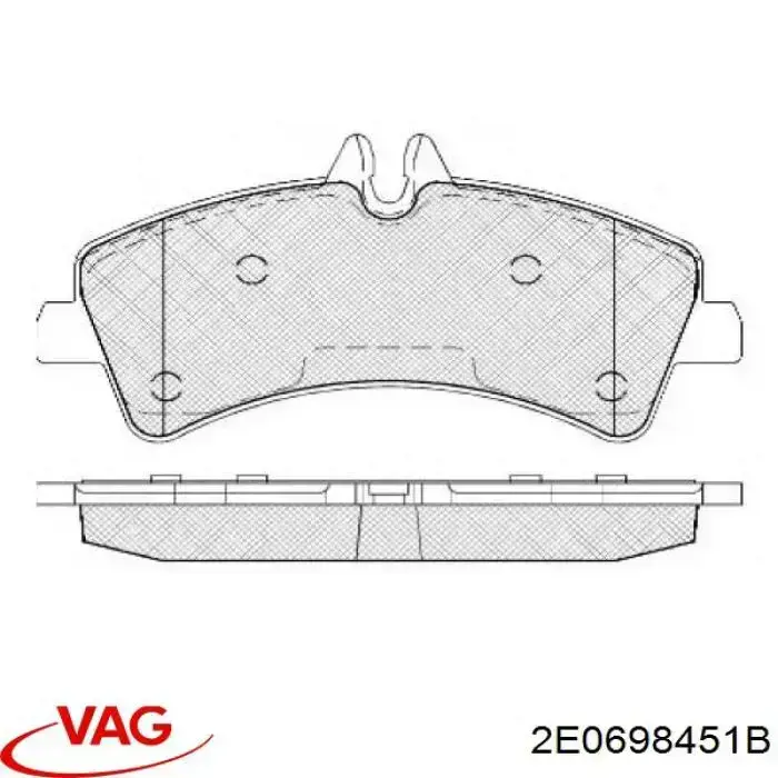 Задні дискові колодки VAG 2E0698451B