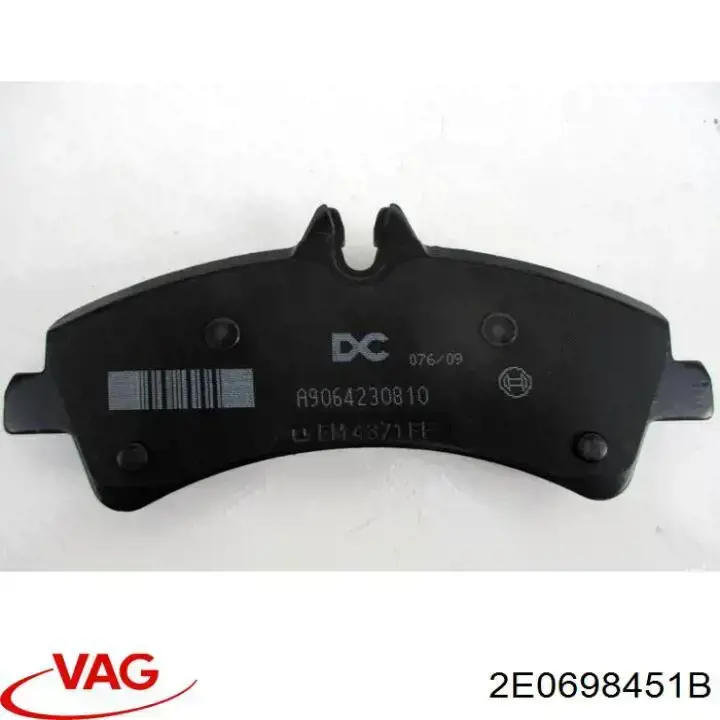 Задні гальмівні колодки VAG 2E0698451B ціна, від 26.14 USD