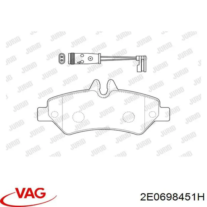 Задні гальмівні колодки VAG 2E0698451H ціна, від 42.33 USD