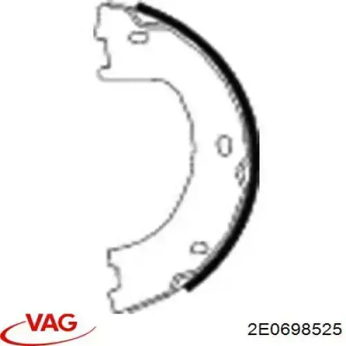 Колодки ручника / стоянкового гальма VAG 2E0698525 ціна, від 20.30 USD
