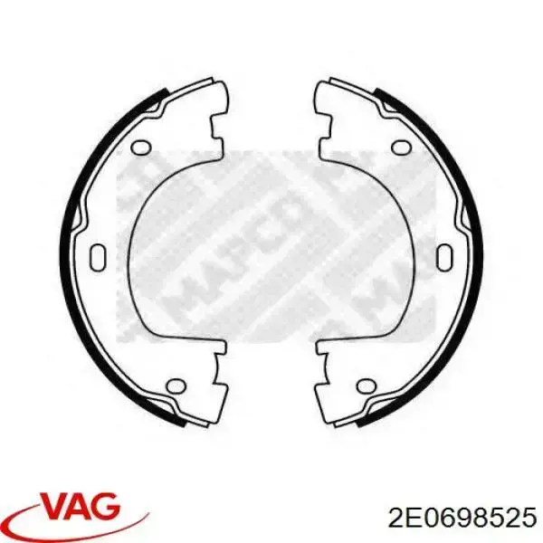 2E0698525 VAG Гальмівні колодки ручника