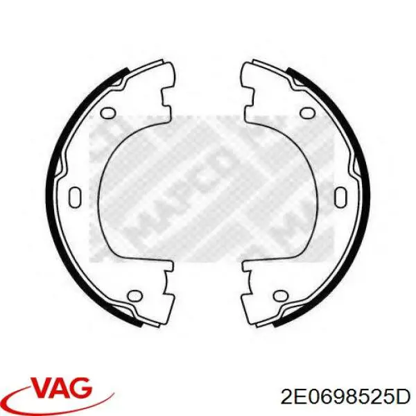 Колодки ручника 2E0698525D VAG