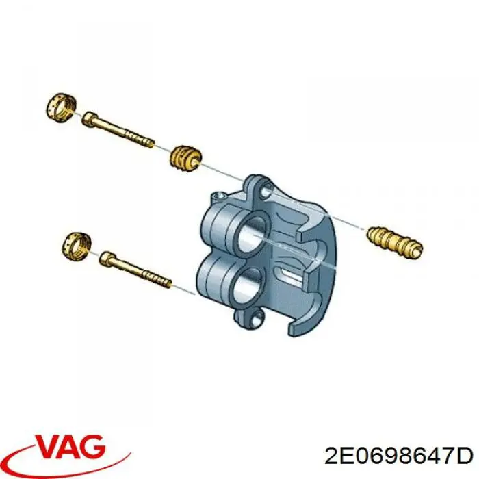 Купити 2E0698647D VAG Ремкомплект переднього супорту