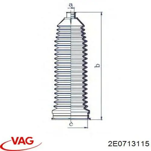 Пильник рульової тяги VAG 2E0713115 ціна, від 7.89 USD