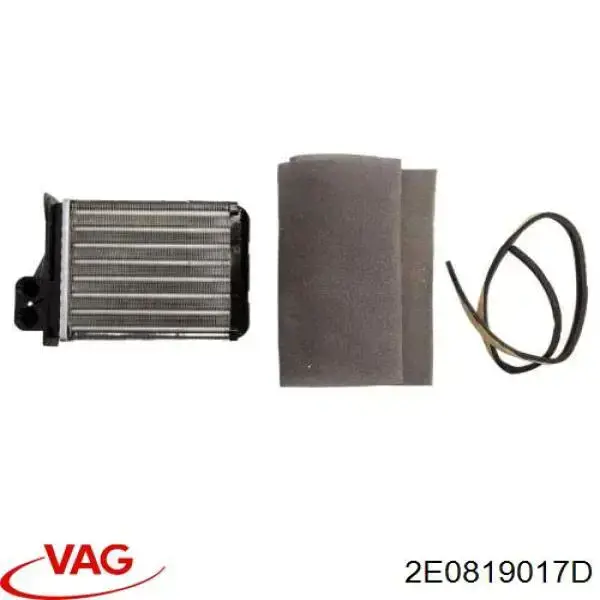 Радіатор пічки (обігрівача), задній VAG 2E0819017D ціна, від 18.19 USD