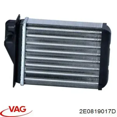 2E0819017D VAG радіатор пічки (обігрівача, задній)
