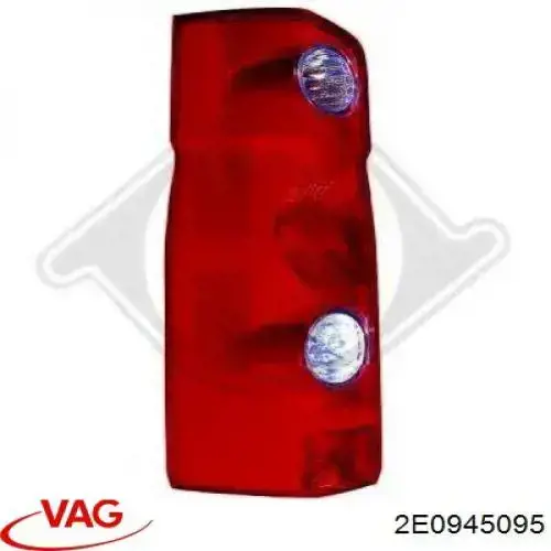 Ліхтар задній лівий VAG 2E0945095 ціна, від 48.26 USD