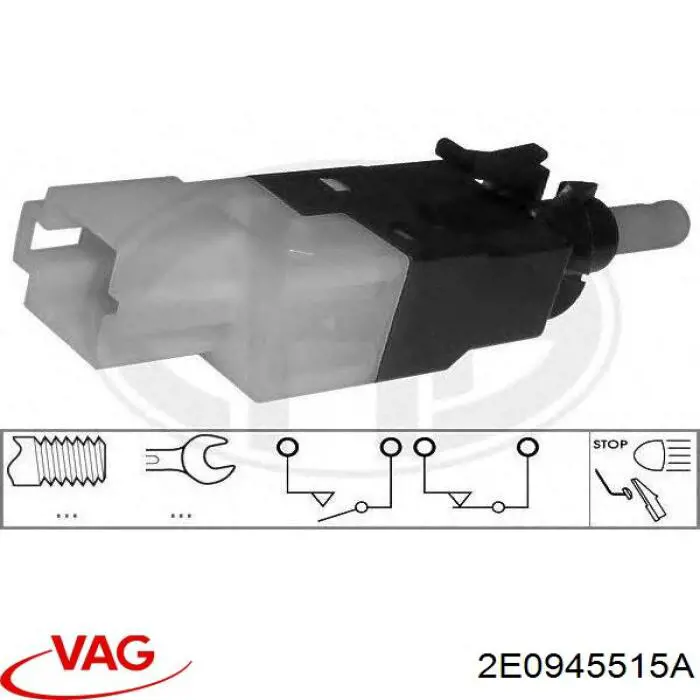 Кнопка стоп-сигналу VAG 2E0945515A ціна, від 11.21 USD