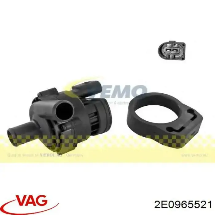 Водяний насос охолодження електричний додатковий VAG 2E0965521 ціна, від 28.18 USD