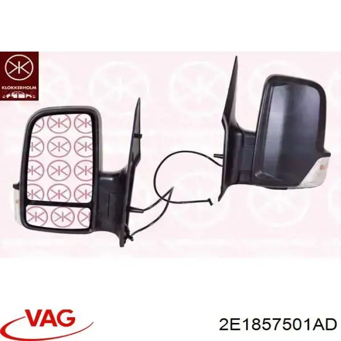 2E1857501AD VAG Дзеркало заднього виду, ліве