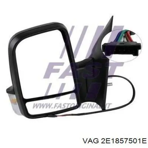 Ліве бічне дзеркало VAG 2E1857501E ціна, від 82.04 USD