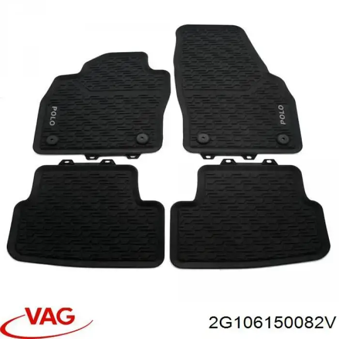 Комплект килимків Volkswagen Polo VI хетчбек (AW1, BZ1, AE1) (2017 - 2026) ціна, від 31.07 USD