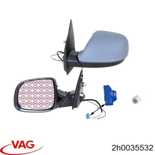 Ліве бічне дзеркало VAG 2H0035532 ціна, від 71.36 USD