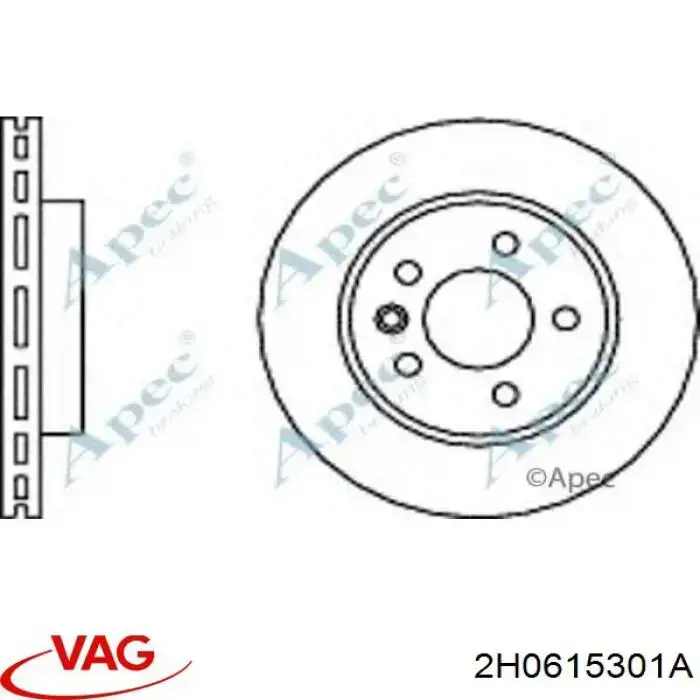 Купити 2H0615301A VAG Ротор гальмівний