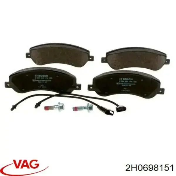 Купити 2H0698151 VAG Колодки гальмівні передні, дискові