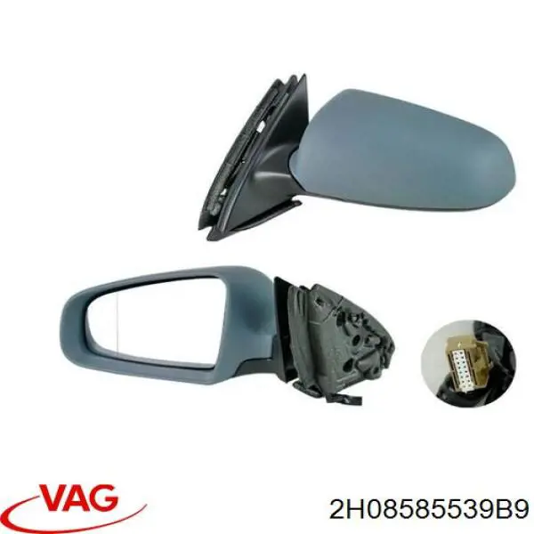 Купити 2H08585539B9 VAG Бічне дзеркало заднього виду ліве