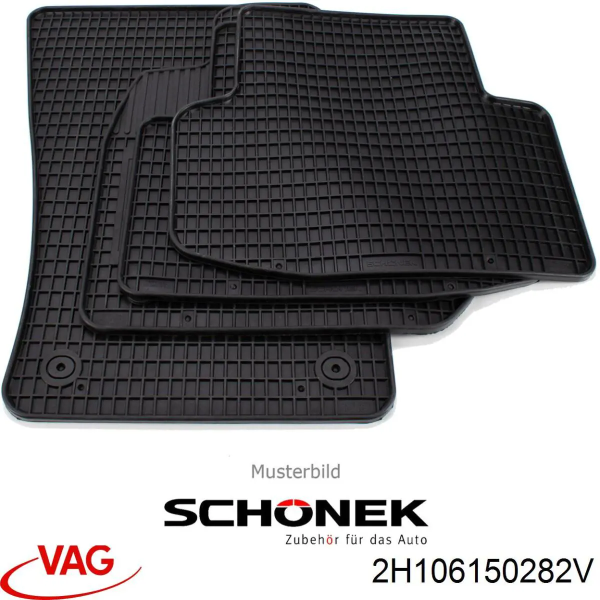 Килимок передній, комплект 2 шт. VAG 2H106150282V ціна, від 88.41 USD