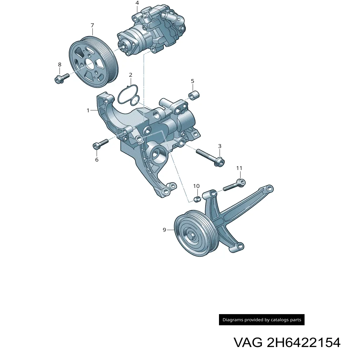 Насос ГПК VAG 2H6422154 ціна, від 169.22 USD