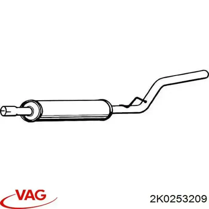 2K0253209 VAG Середній глушник