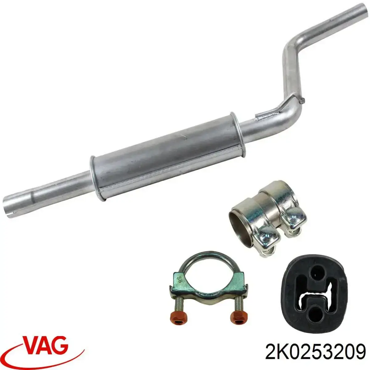 Глушник, центральна частина 2K0253209 VAG