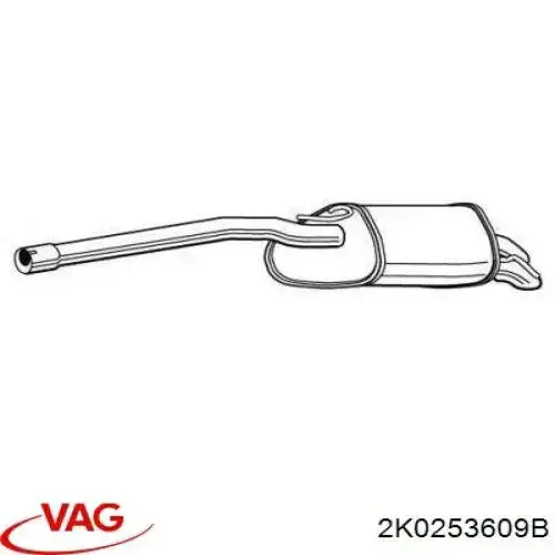 Купити 2K0253609B VAG Глушник вихлопних газів кінцевий