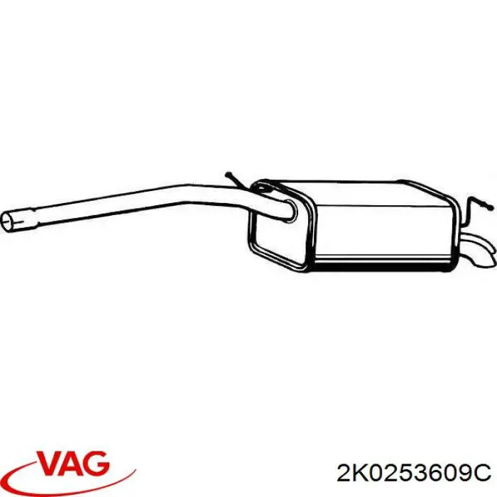 Купити 2K0253609C VAG Вихлоп