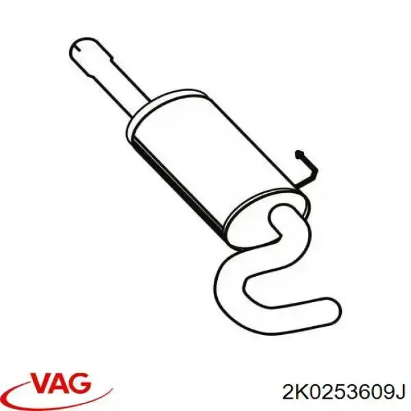 Купити 2K0253609J VAG Вихлоп