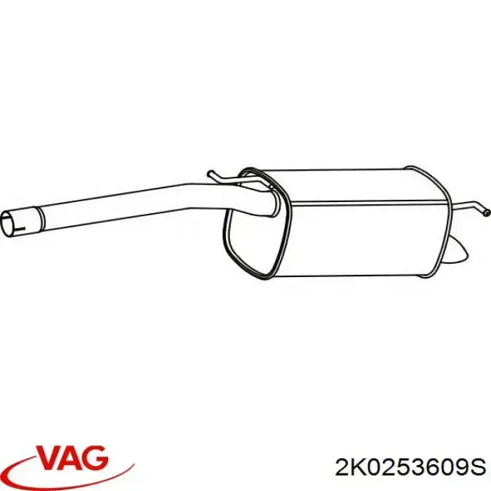 Вихлоп VAG 2K0253609S ціна, від 299.22 USD