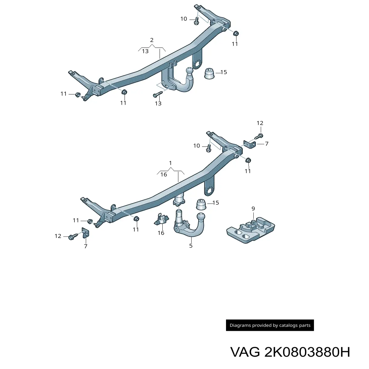  VAG 2K0803880H ціна, від 126.55 USD