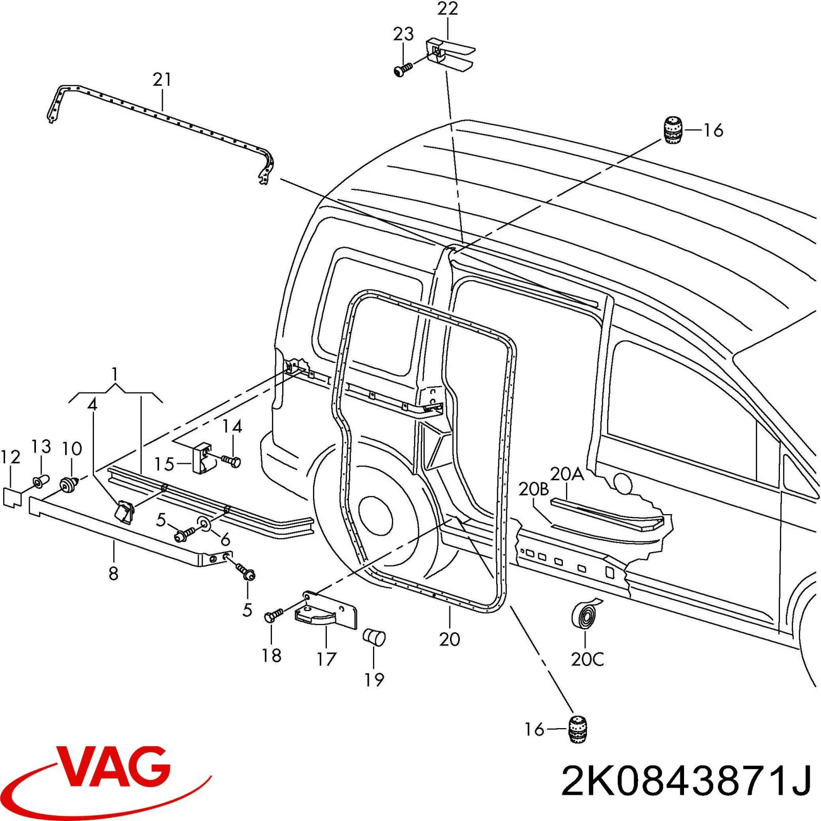  VAG 2K0843871L