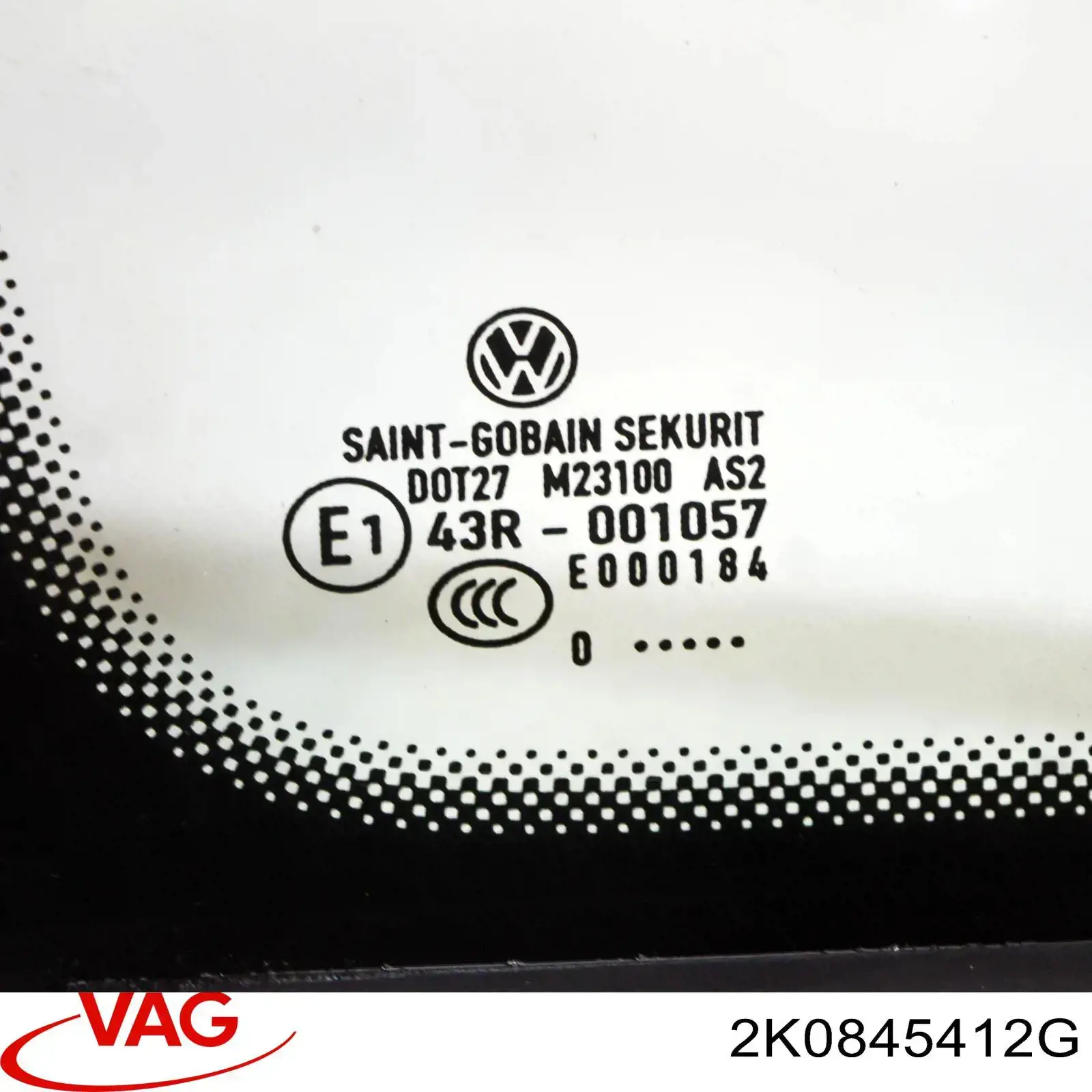 Скло-кватирка дверей, передніх, правих VAG 2K0845412G ціна, від 19.00 USD