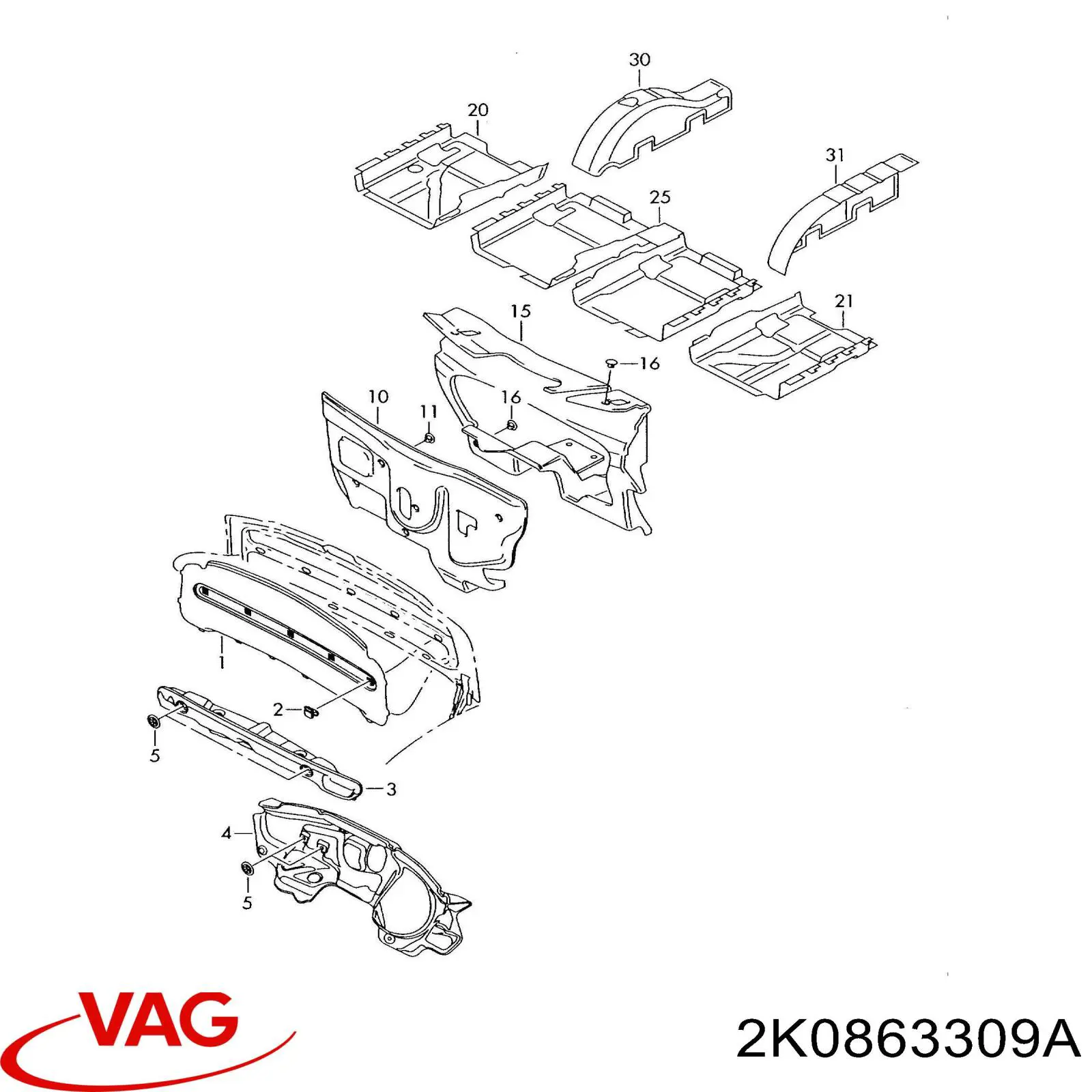  VAG 2K0863309A ціна, від 11.85 USD