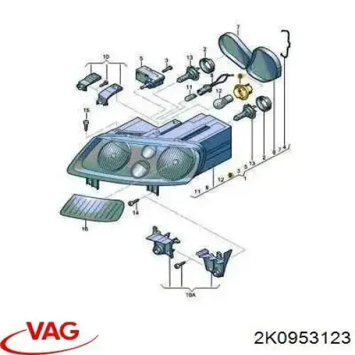 Цоколь лампи в фару VAG 2K0953123 ціна, від 19.33 USD