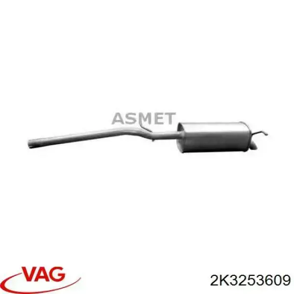 Купити 2K3253609 VAG Глушник вихлопних газів кінцевий