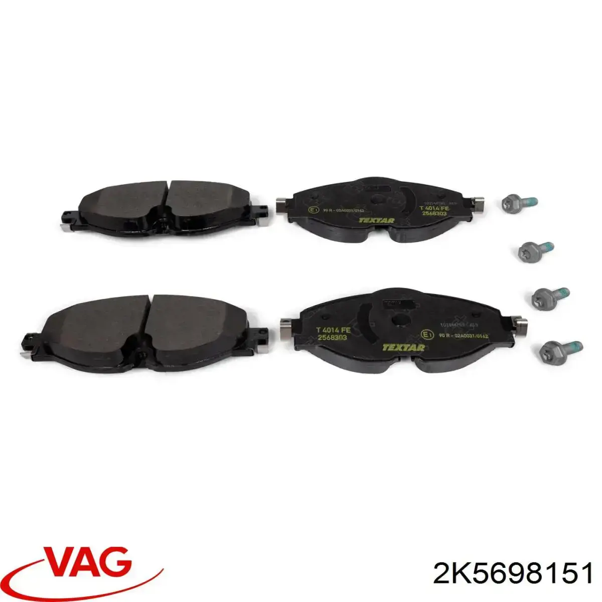 2K5698151 VAG Передні гальмівні колодки