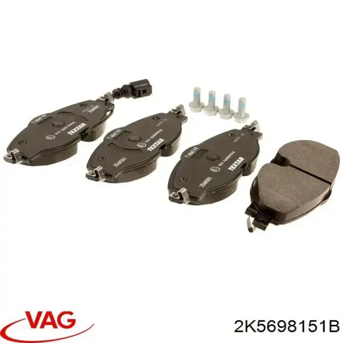 Купити 2K5698151B VAG Колодки гальмівні передні, дискові
