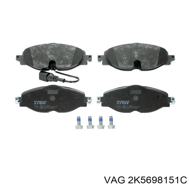 2K5698151C VAG Передні гальмівні колодки