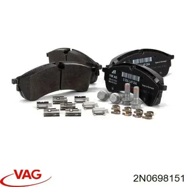 Гальмівні колодки VAG 2N0698151 ціна, від 158.12 USD