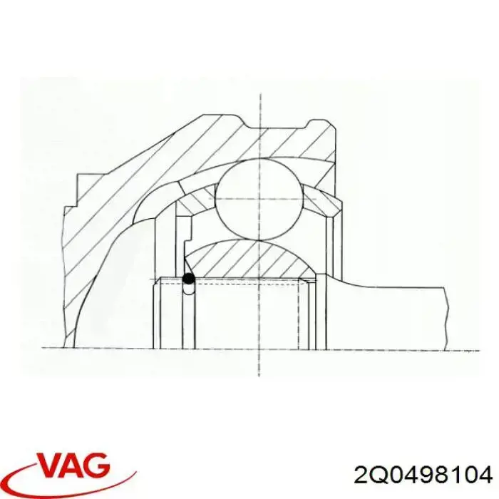 Купити 2Q0498104 VAG Граната внутрішня, передня, ліва