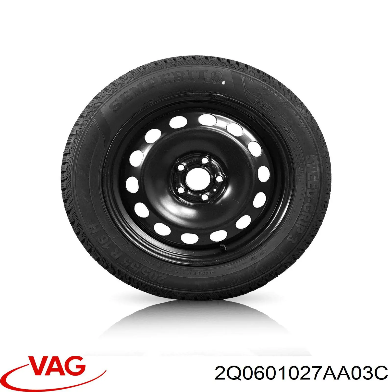 2Q0601027AA03C VAG Диски колісні (штамповані)