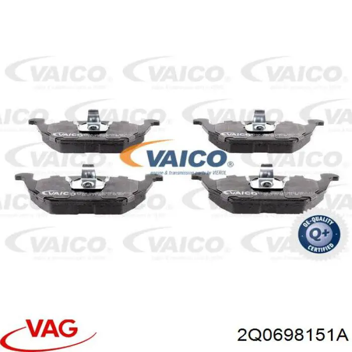 Передні тормозні колодки 2Q0698151A VAG