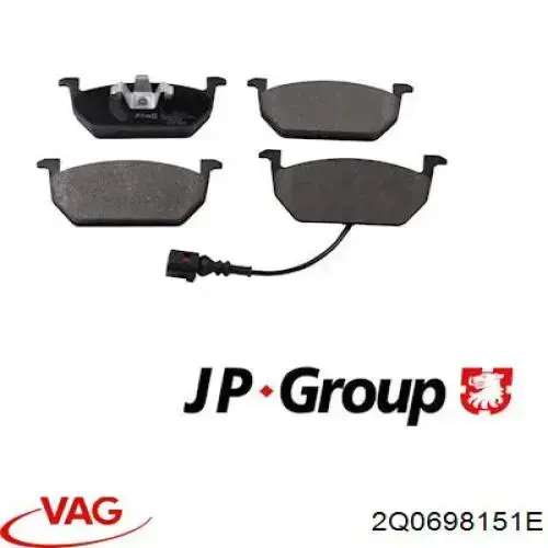 Гальмівні колодки VAG 2Q0698151E ціна, від 50.48 USD