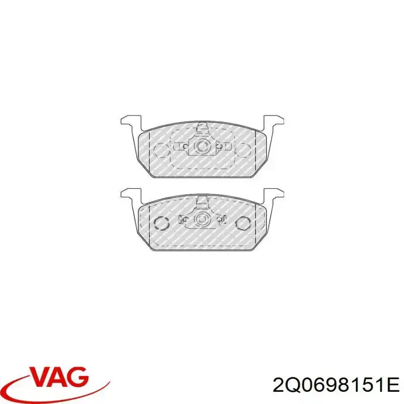 Купити 2Q0698151E VAG Колодки гальмівні передні, дискові