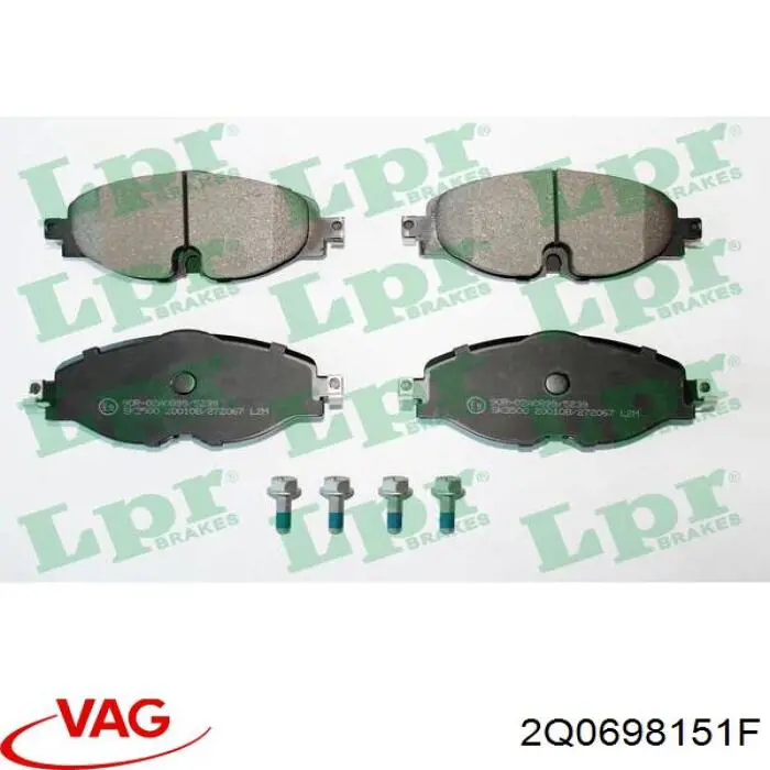 Гальмівні колодки VAG 2Q0698151F ціна, від 40.29 USD