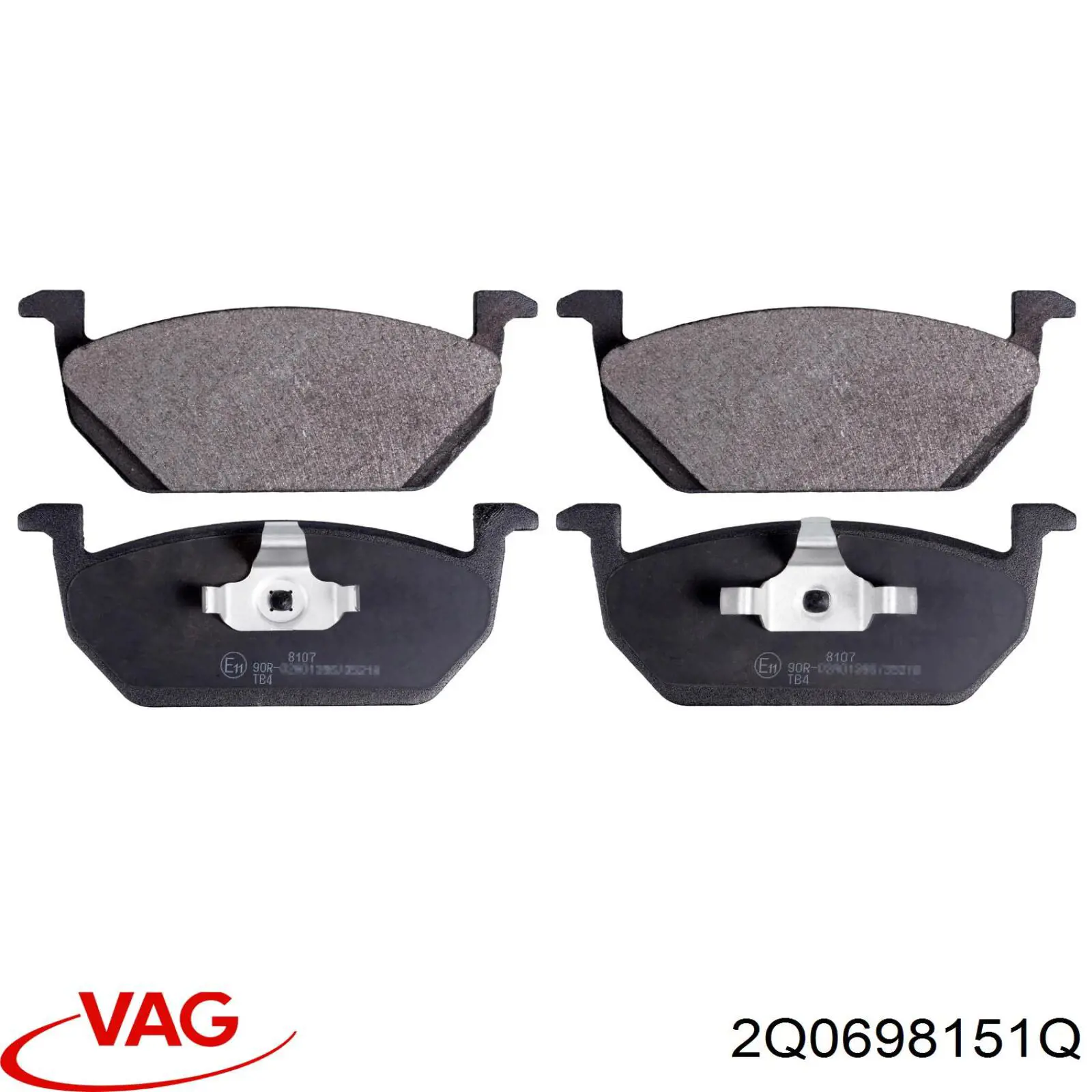 Гальмівні колодки VAG 2Q0698151Q ціна, від 91.52 USD