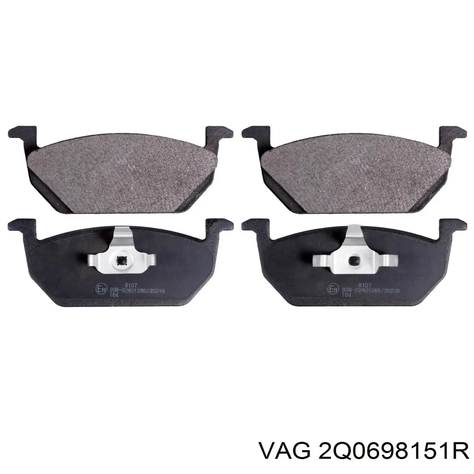 Купити 2Q0698151R VAG Колодки гальмівні передні, дискові