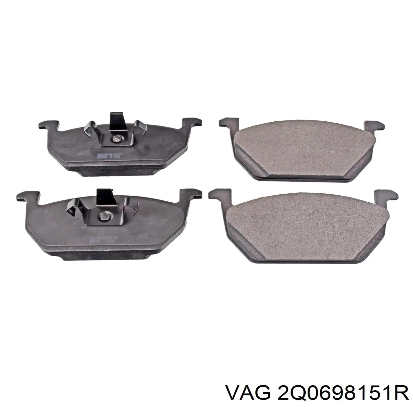 2Q0698151R VAG Передні гальмівні колодки
