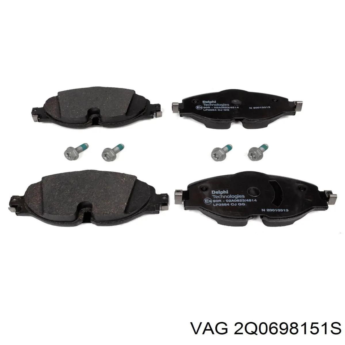 Передні тормозні колодки 2Q0698151S VAG