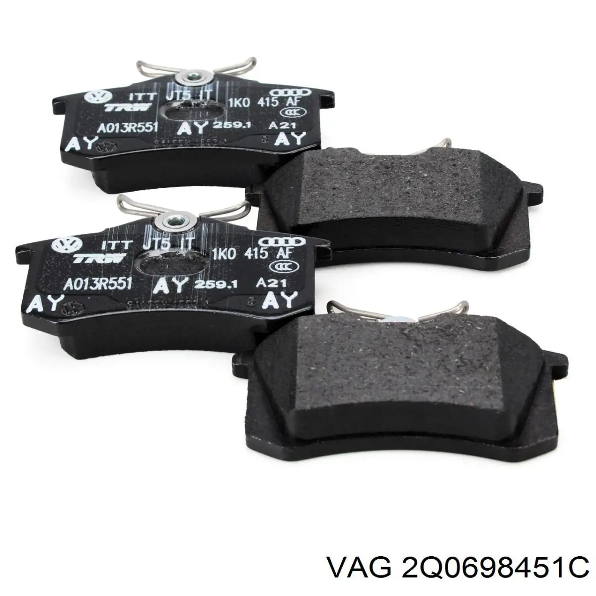 Купити 2Q0698451C VAG Задні колодки