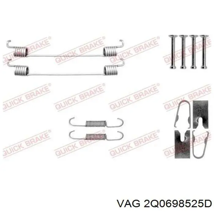 Колодки гальмові задні, барабанні VAG 2Q0698525D ціна, від 30.79 USD